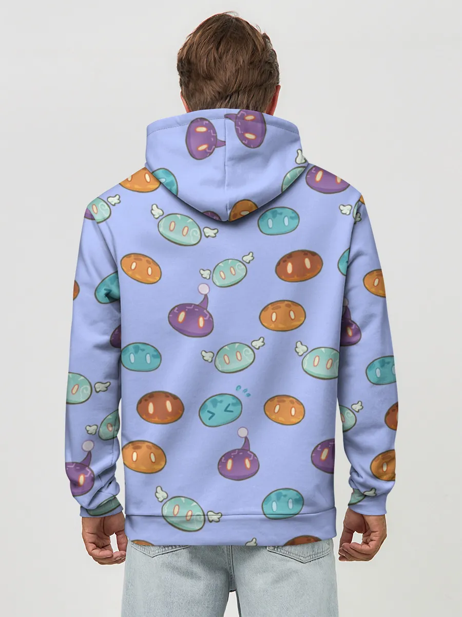 Худи мужской база хлопок / Genshin impact Slimes | Слаймы