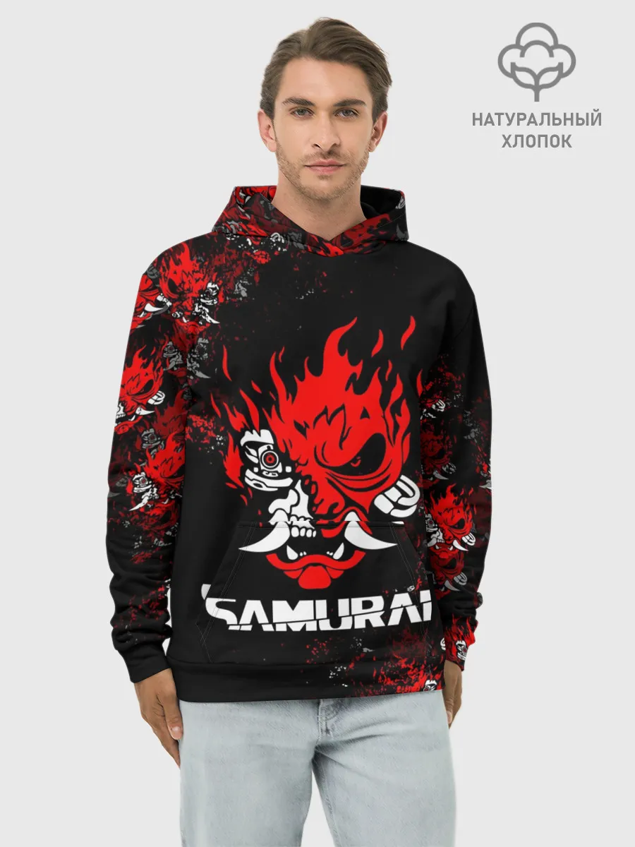 Худи мужской база хлопок / SAMURAI / CYBERPUNK 2077