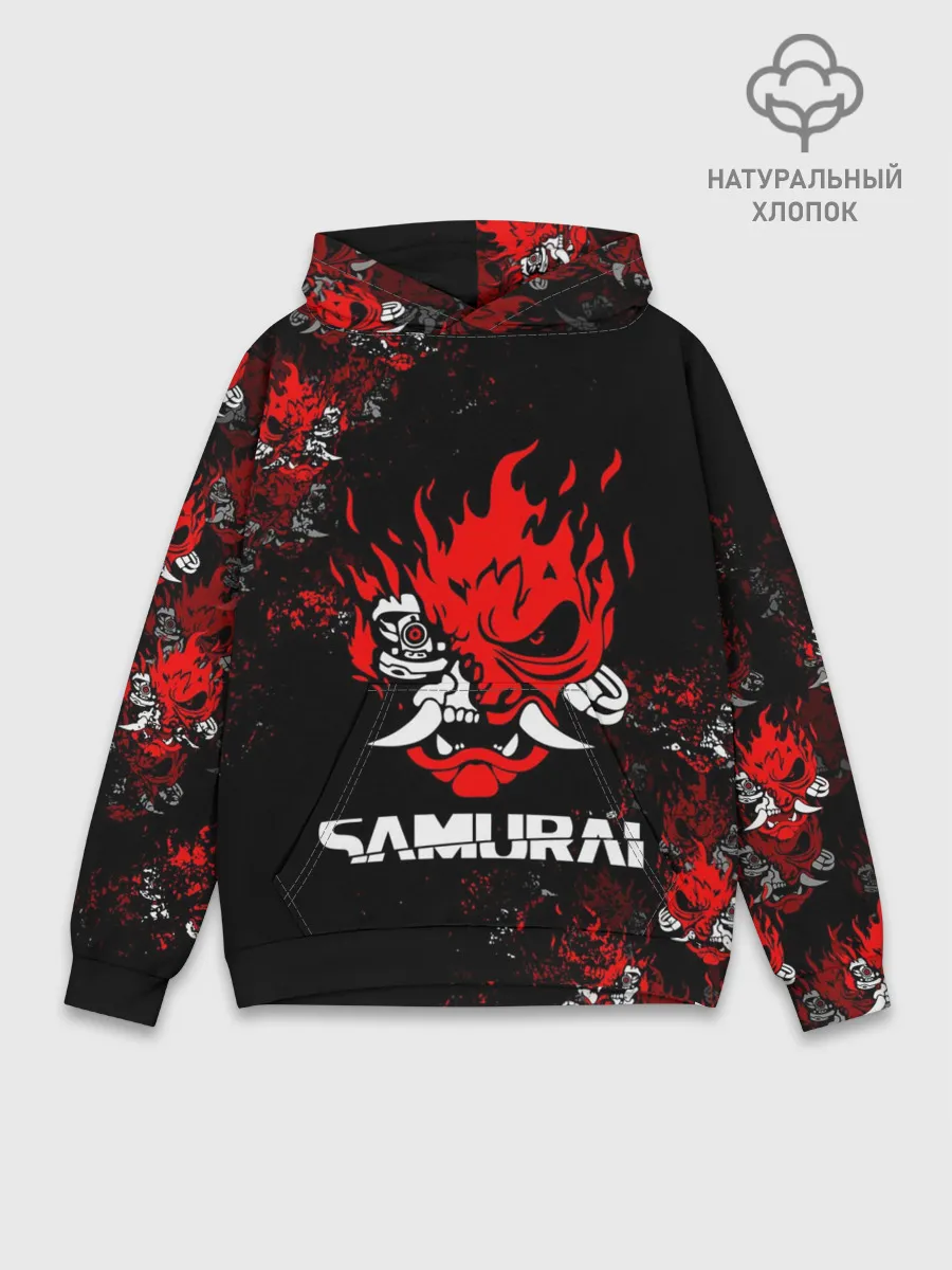 Худи мужской база хлопок / SAMURAI / CYBERPUNK 2077