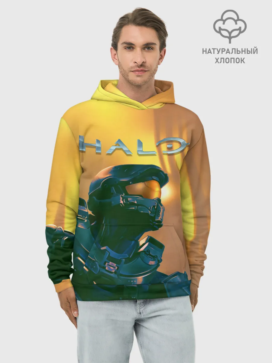 Худи мужской база хлопок / Мастер Чиф | Halo