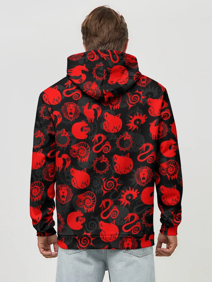 Худи мужской база хлопок / СИМВОЛЫ ГРЕХОВ 7 DEADLY SINS