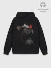 Худи мужской база хлопок / Котик и бабочка
