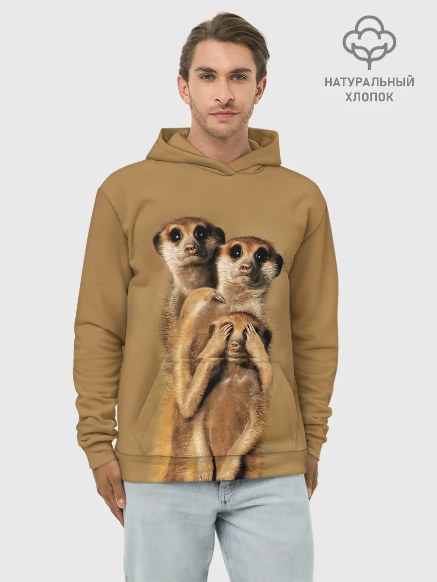 Худи мужской база хлопок / Сурикаты