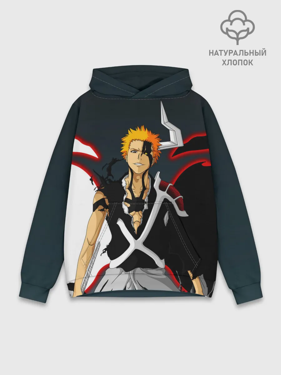 Худи мужской база хлопок / Блич Ичиго Куросаки