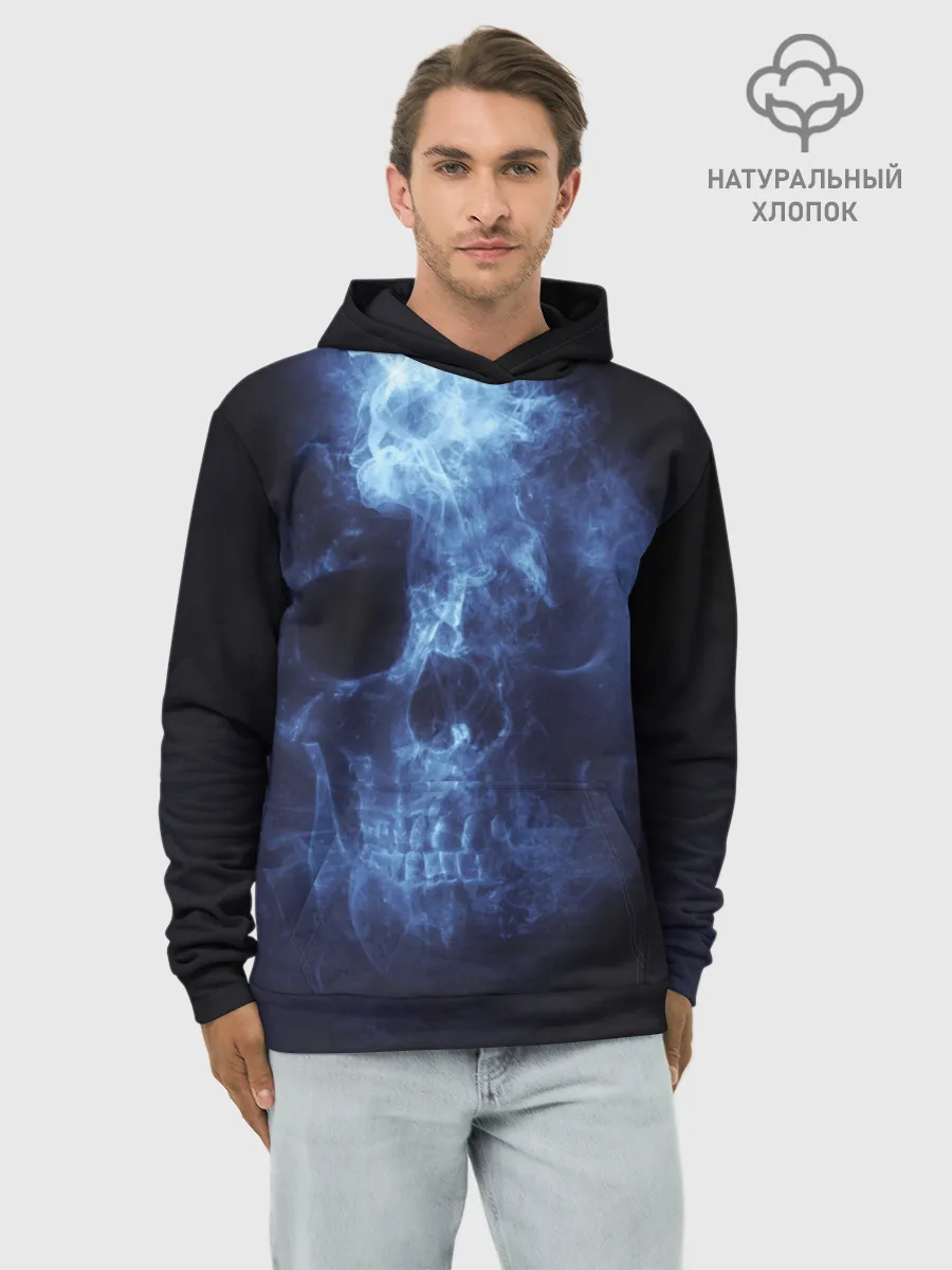 Худи мужской база хлопок / Призрачный череп
