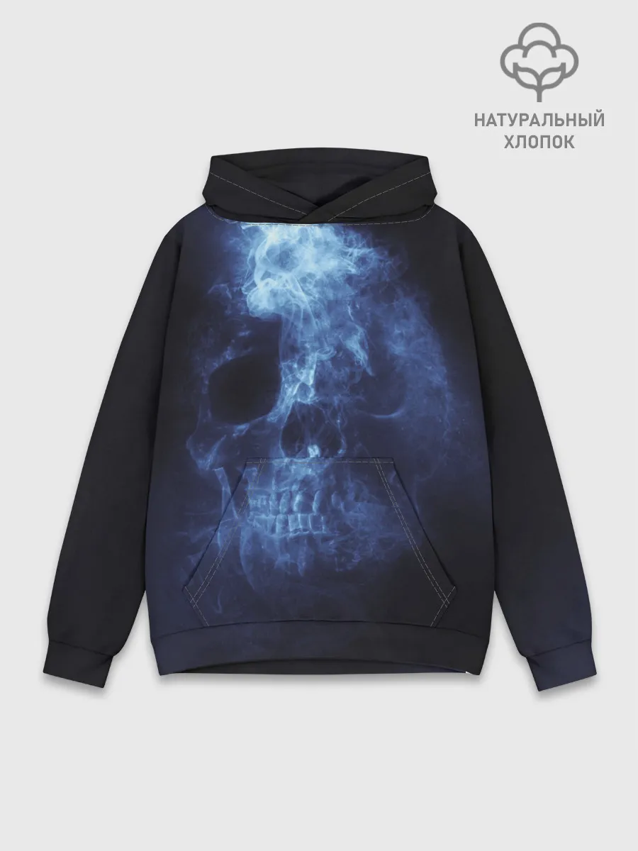 Худи мужской база хлопок / Призрачный череп