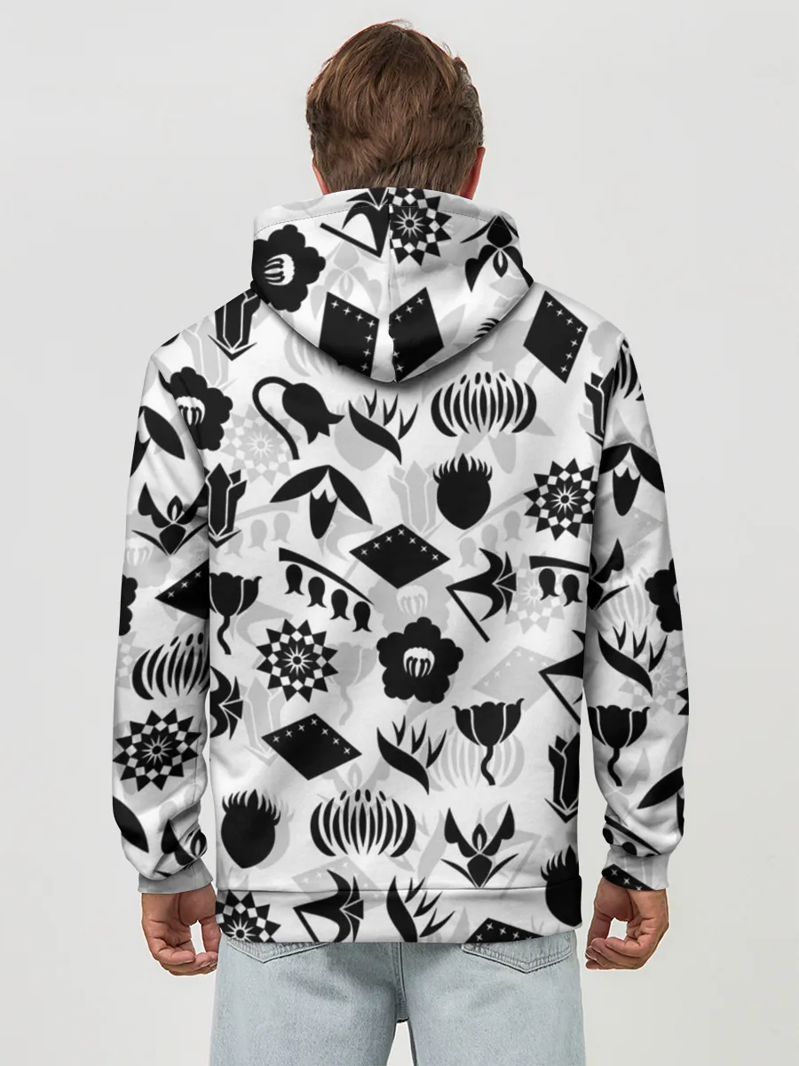 Худи мужской база хлопок / БЛИЧ КАПИТАНЫ ГОТЕЙ 13 ЭМБЛЕМЫ