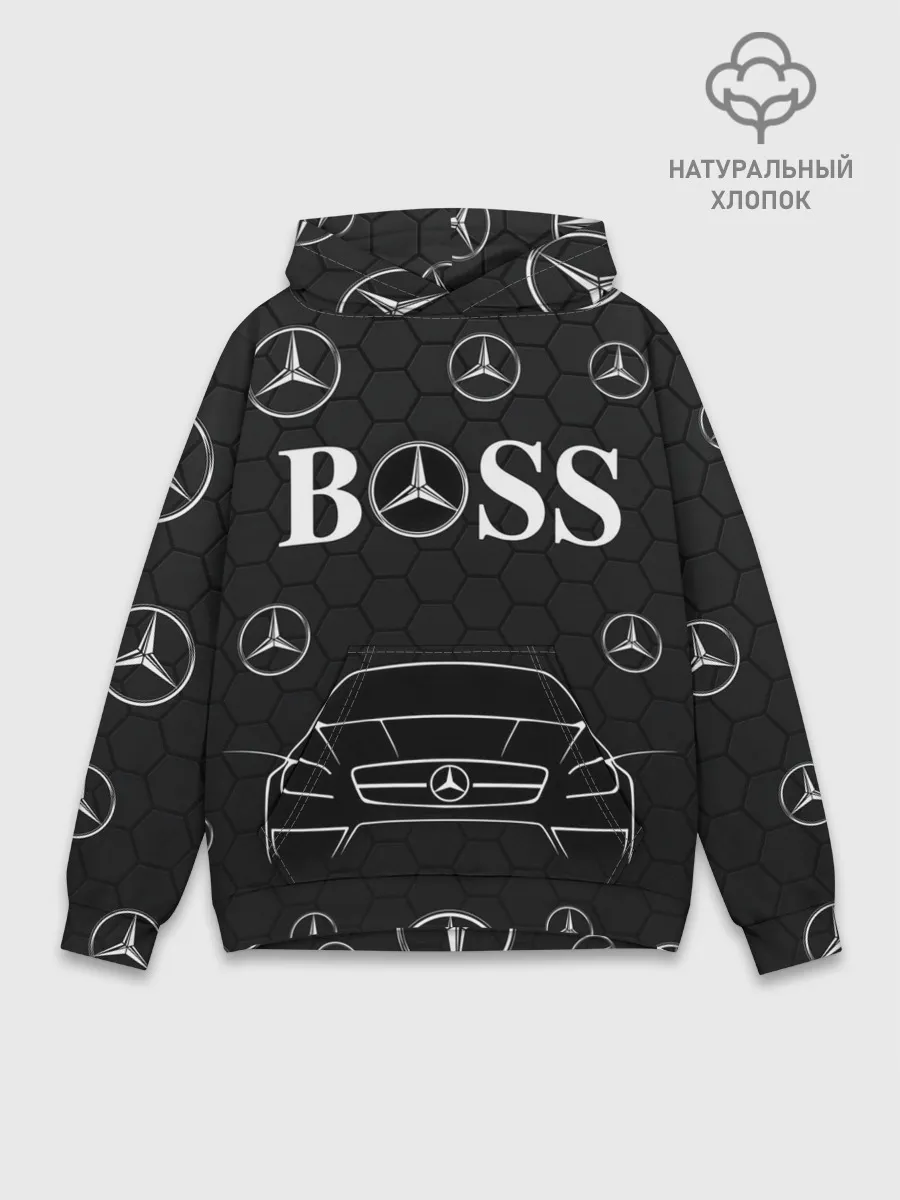 Худи мужской база хлопок / BOSS MERCEDES-BENZ