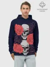 Худи мужской база хлопок / Rose Skull