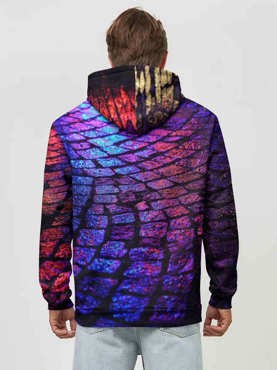 Худи мужской база хлопок / Мокрый асфальт