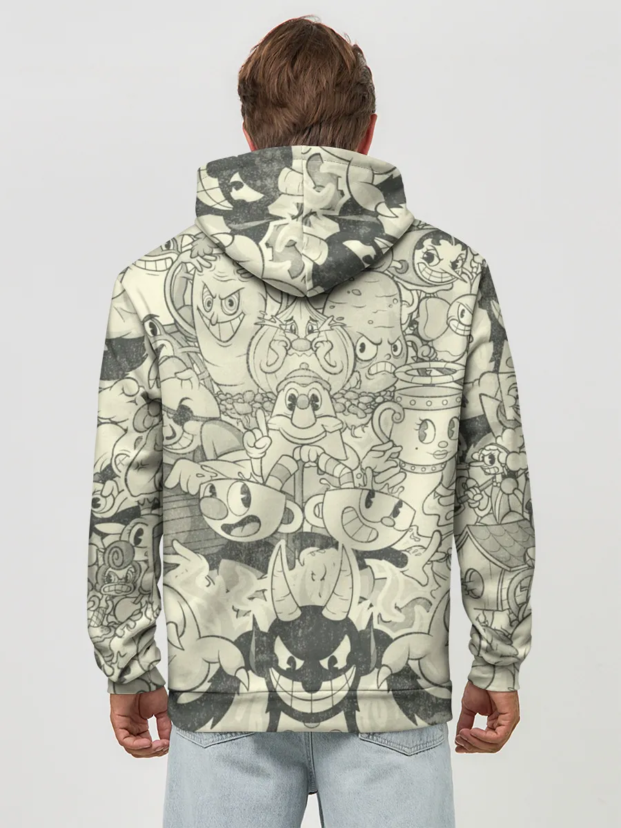 Худи мужской база хлопок / Cuphead and Devil