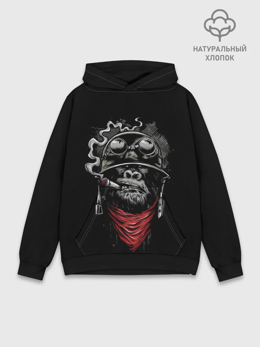 Худи мужской база хлопок / Gorilla Rambo