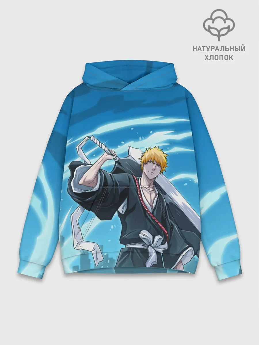 Худи мужской база хлопок / Bleach-Ichigo