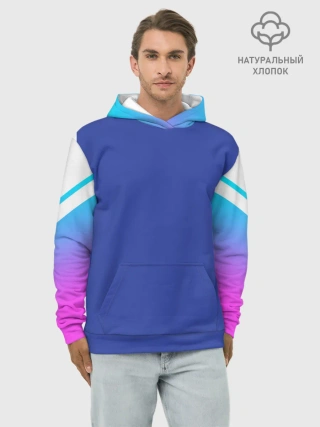 Худи мужской база хлопок / NEON GRADIENT FITNESS UNIFORM
