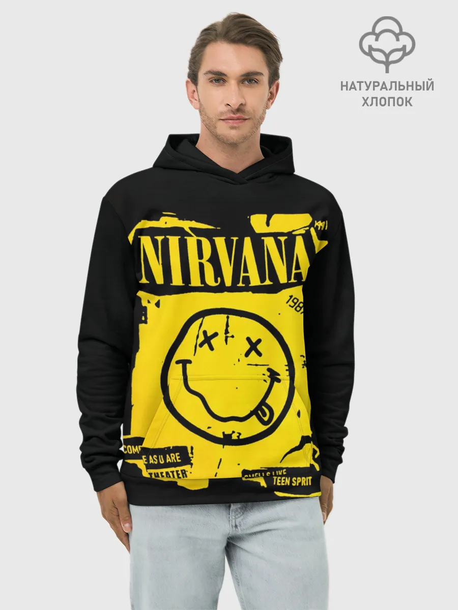 Худи мужской база хлопок / Nirvana 1987