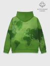 Худи мужской база хлопок / Карта мира