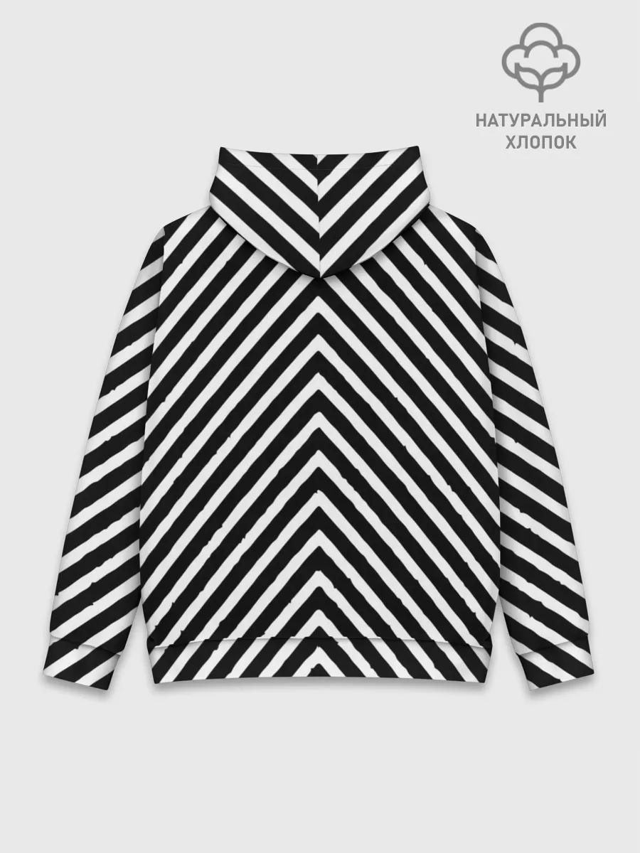 Худи мужской база хлопок / Ulybaka BlackWhite