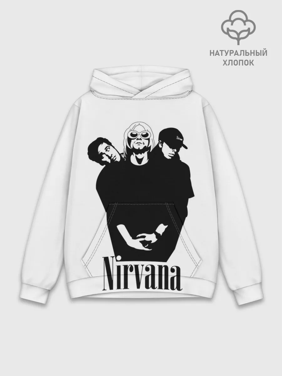 Худи мужской база хлопок / Nirvana Группа