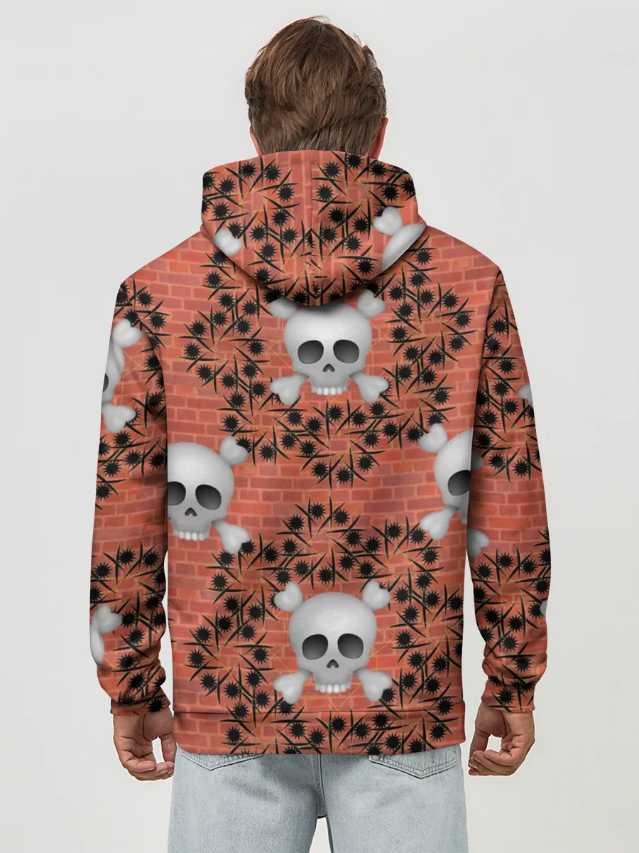 Худи мужской база хлопок / Кирпичные черепа