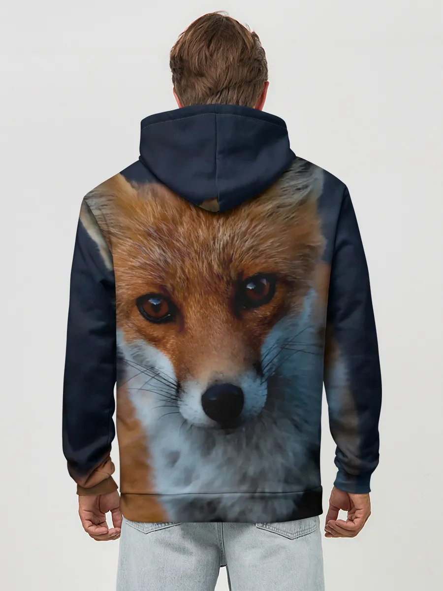 Худи мужской база хлопок / Мудрая лиса