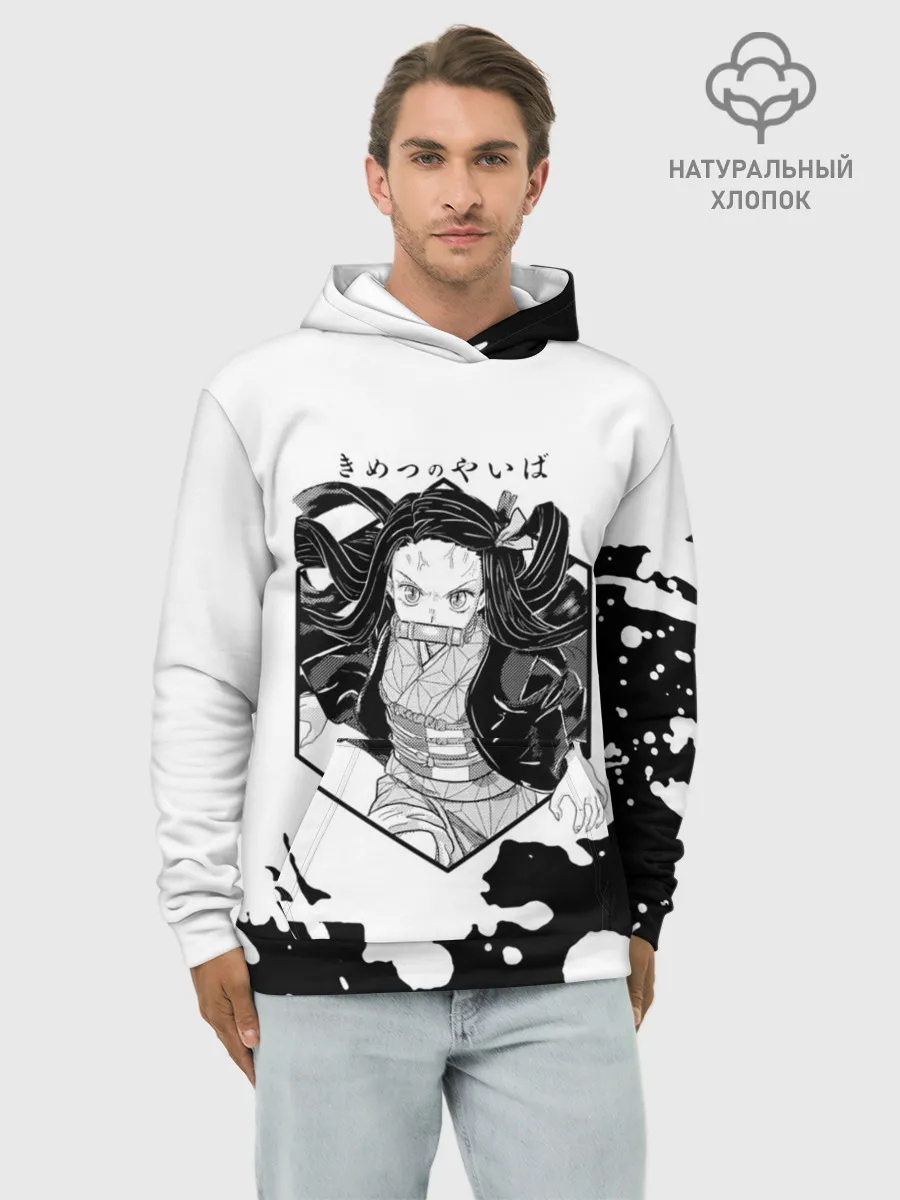 Худи мужской база хлопок / Nezuko Kamado Kimetsu no Yaiba