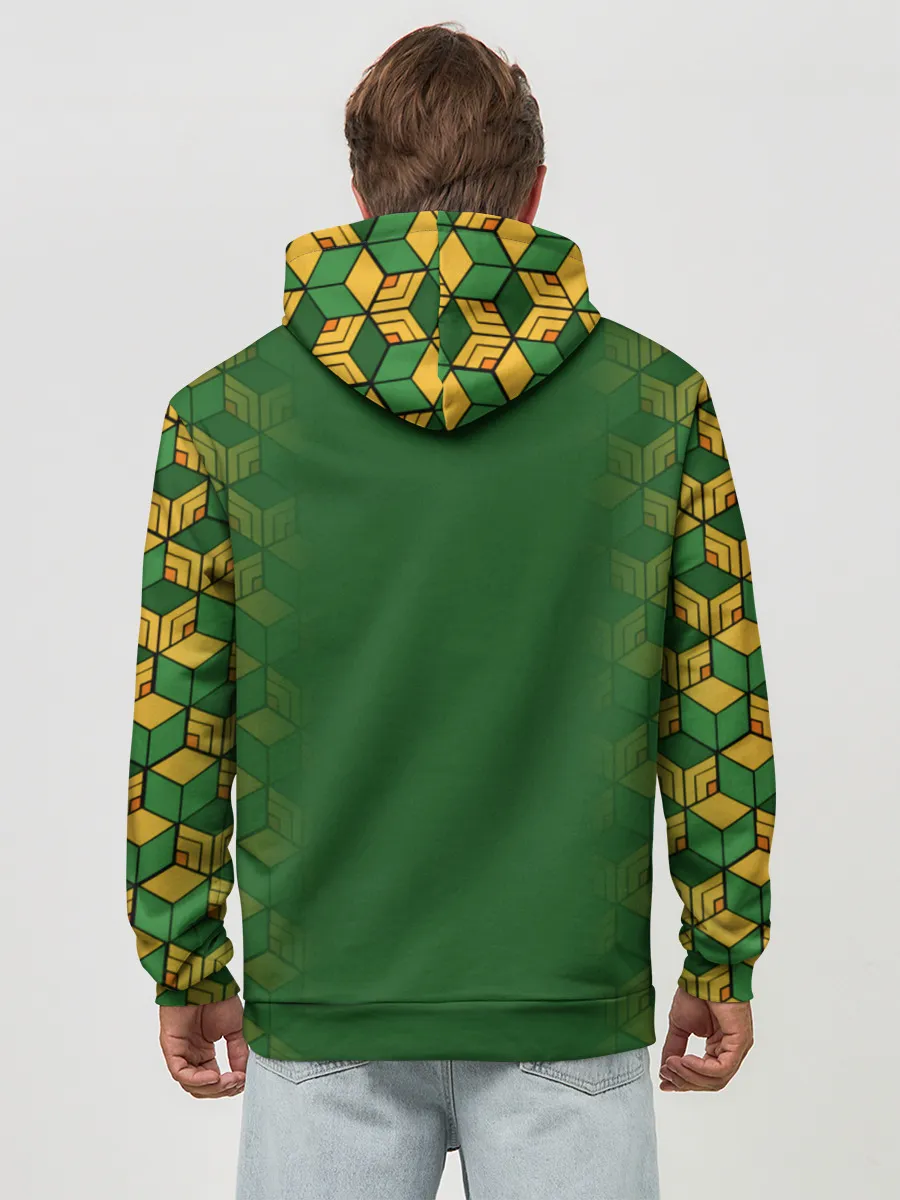 Худи мужской база хлопок / Гию Томиока Kimetsu no Yaiba