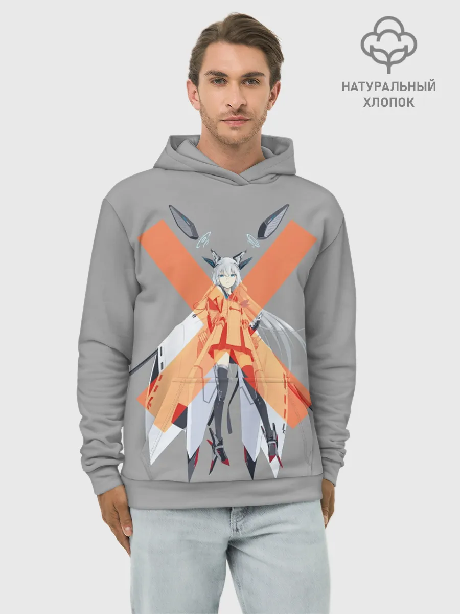 Худи мужской база хлопок / лазурный путь