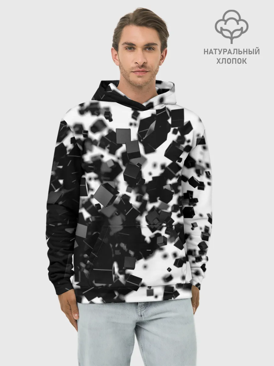 Худи мужской база хлопок / KUBIKI
