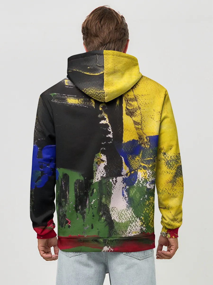 Худи мужской база хлопок / Мазок художника!