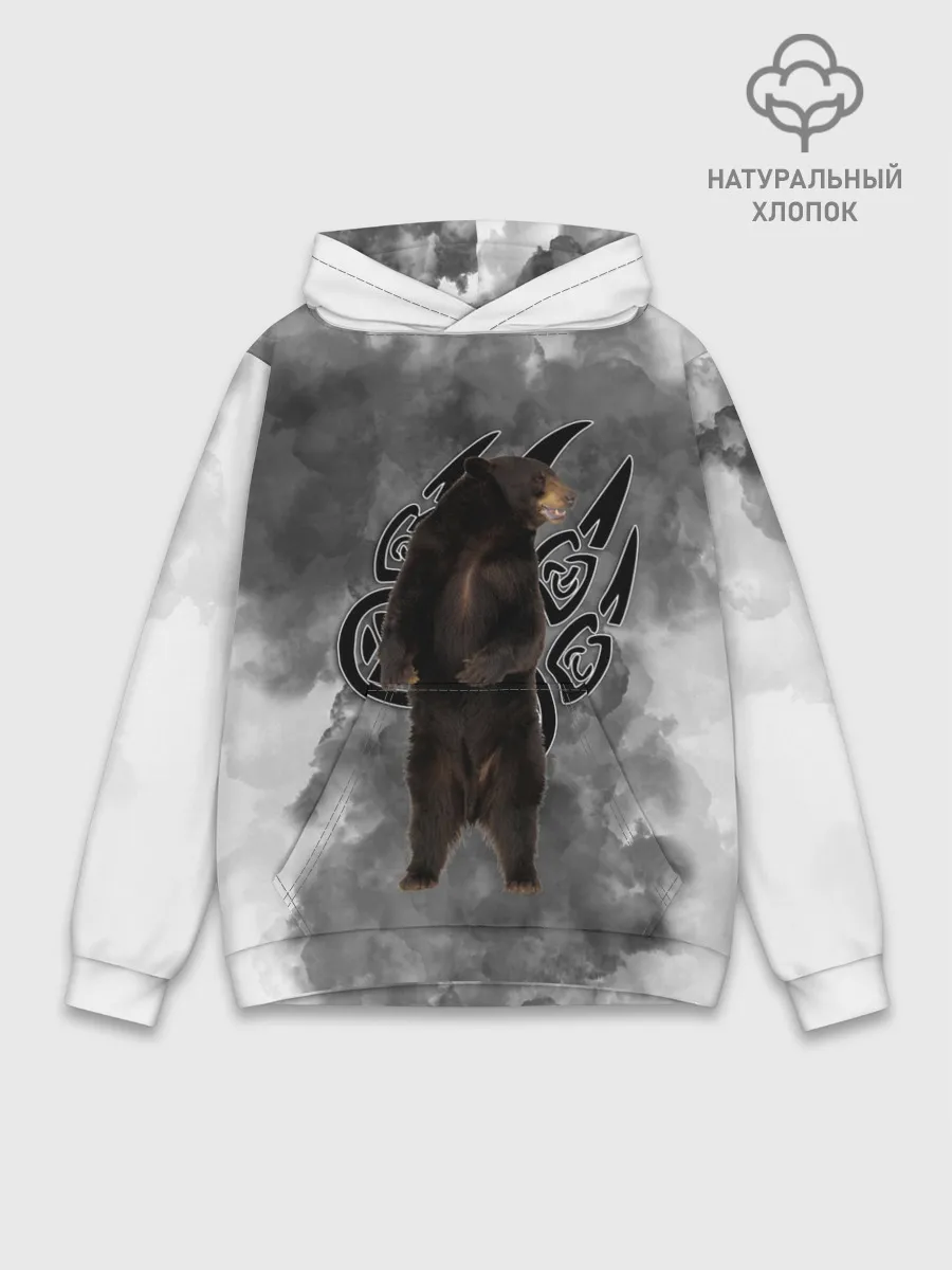 Худи мужской база хлопок / НЕ БУДИ ЛИХО / ВЕЛЕС