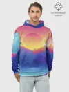 Худи мужской база хлопок / Красочные Горы