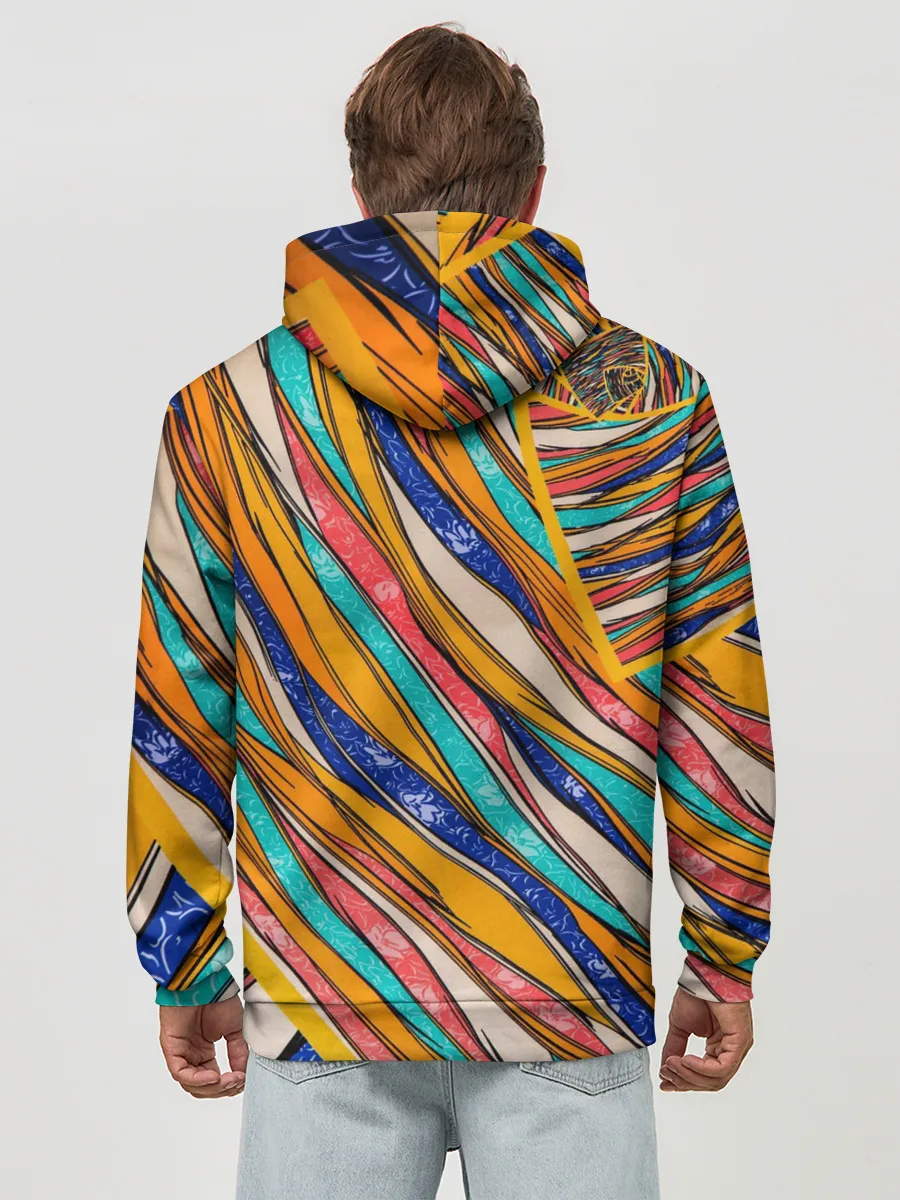 Худи мужской база хлопок / Абстрактное течение