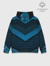 Худи мужской база хлопок / 3D luxury blue abstract