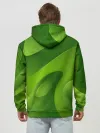 Худи мужской база хлопок / 3d Green abstract