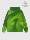 Худи мужской база хлопок / 3d Green abstract