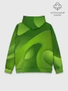 Худи мужской база хлопок / 3d Green abstract