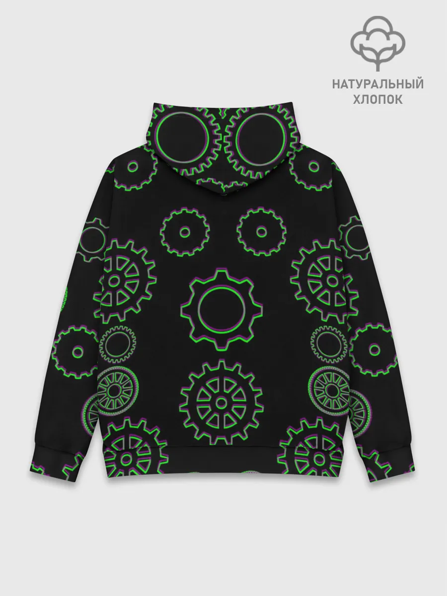 Худи мужской база хлопок / Gears steampunk