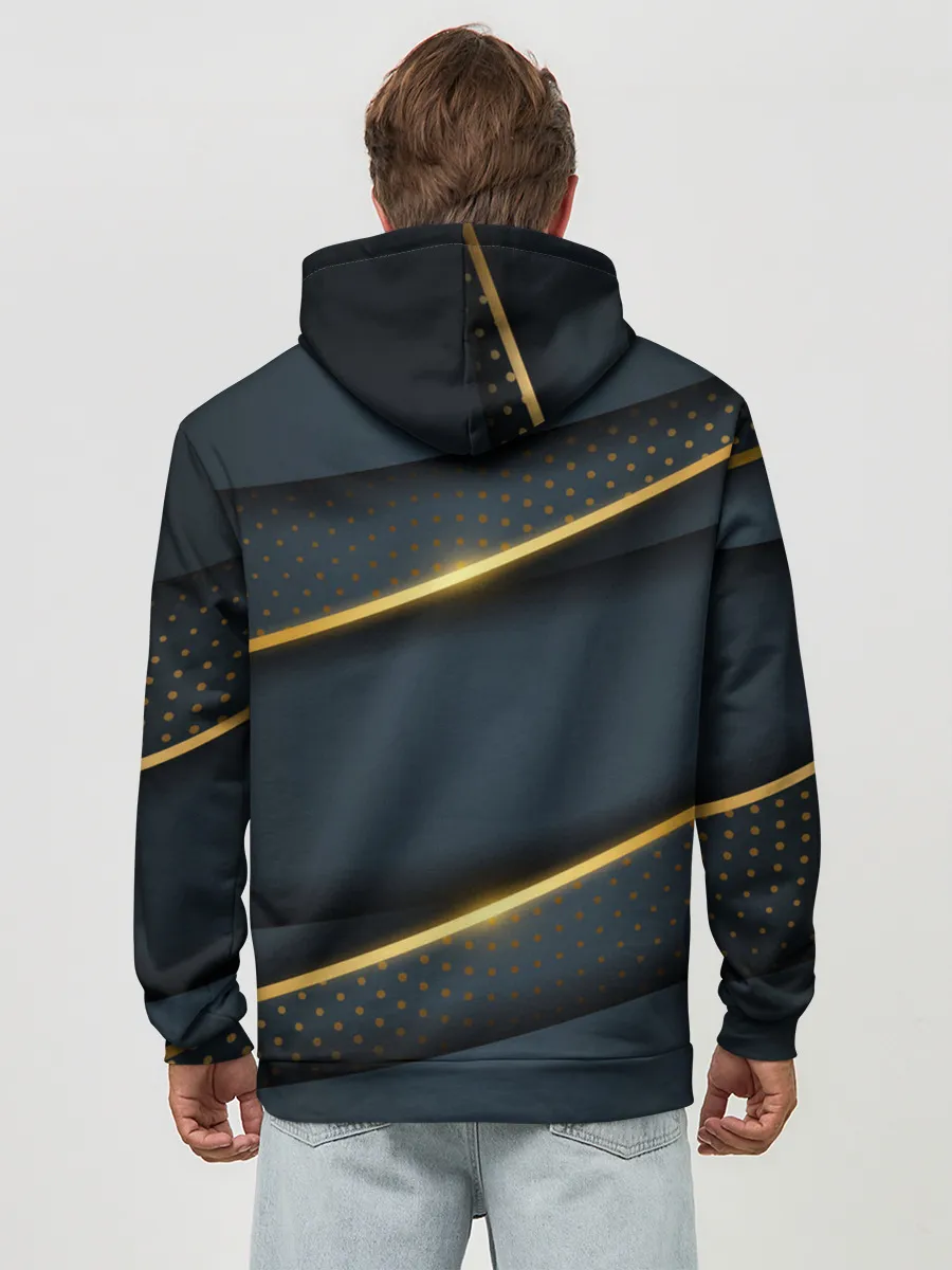 Худи мужской база хлопок / 3D luxury gold