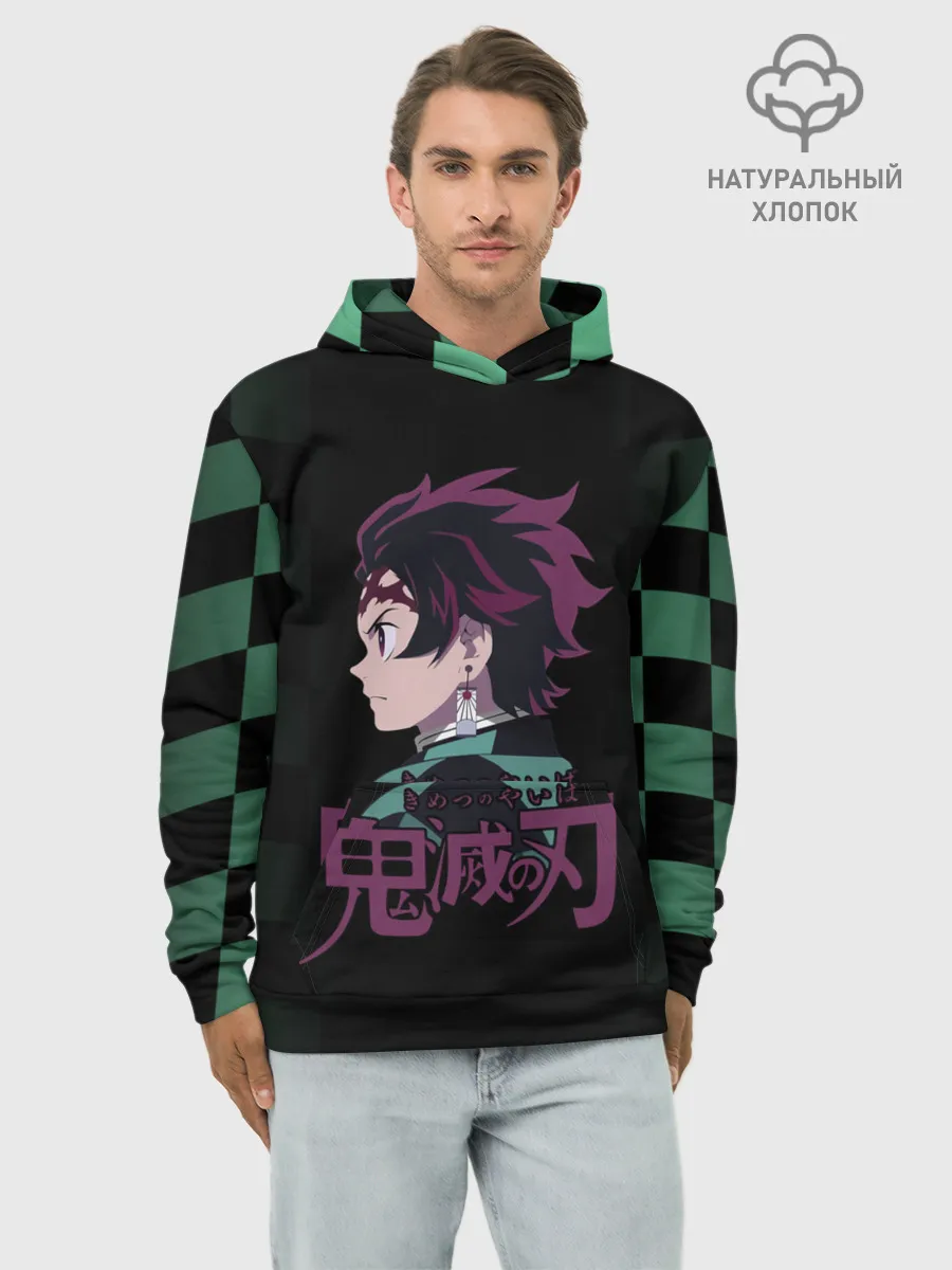 Худи мужской база хлопок / Танджиро Камадо Kimetsu no Yaiba
