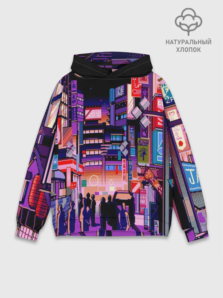 Худи мужской база хлопок / Переулок Токио