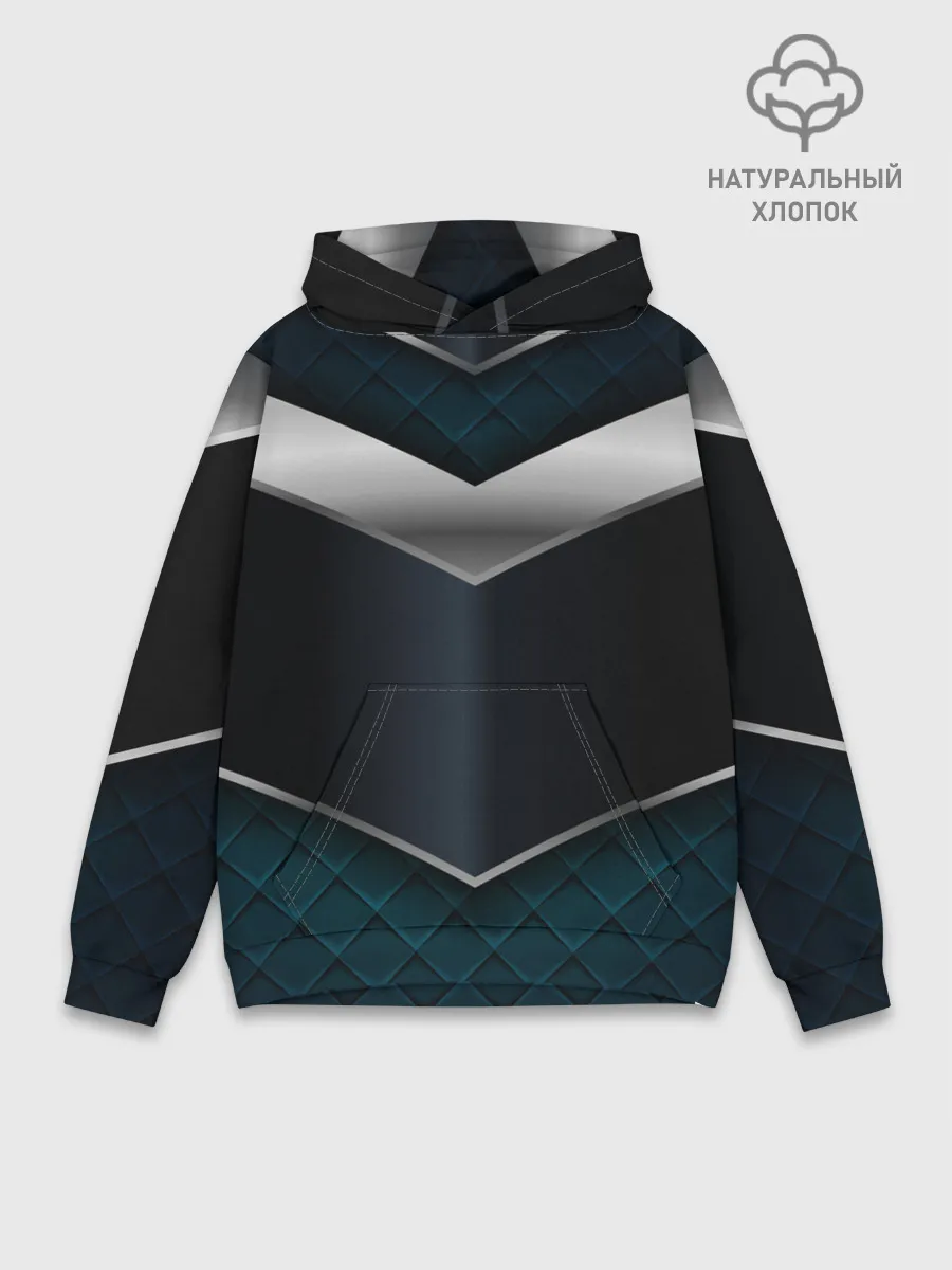 Худи мужской база хлопок / 3D dark metal
