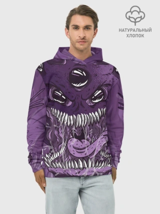 Худи мужской база хлопок / Инопланетное чудовище