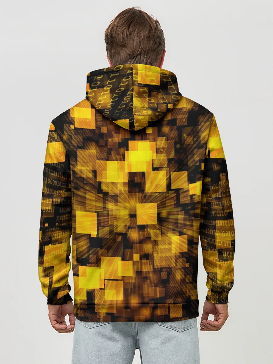 Худи мужской база хлопок / Неоновый взрыв