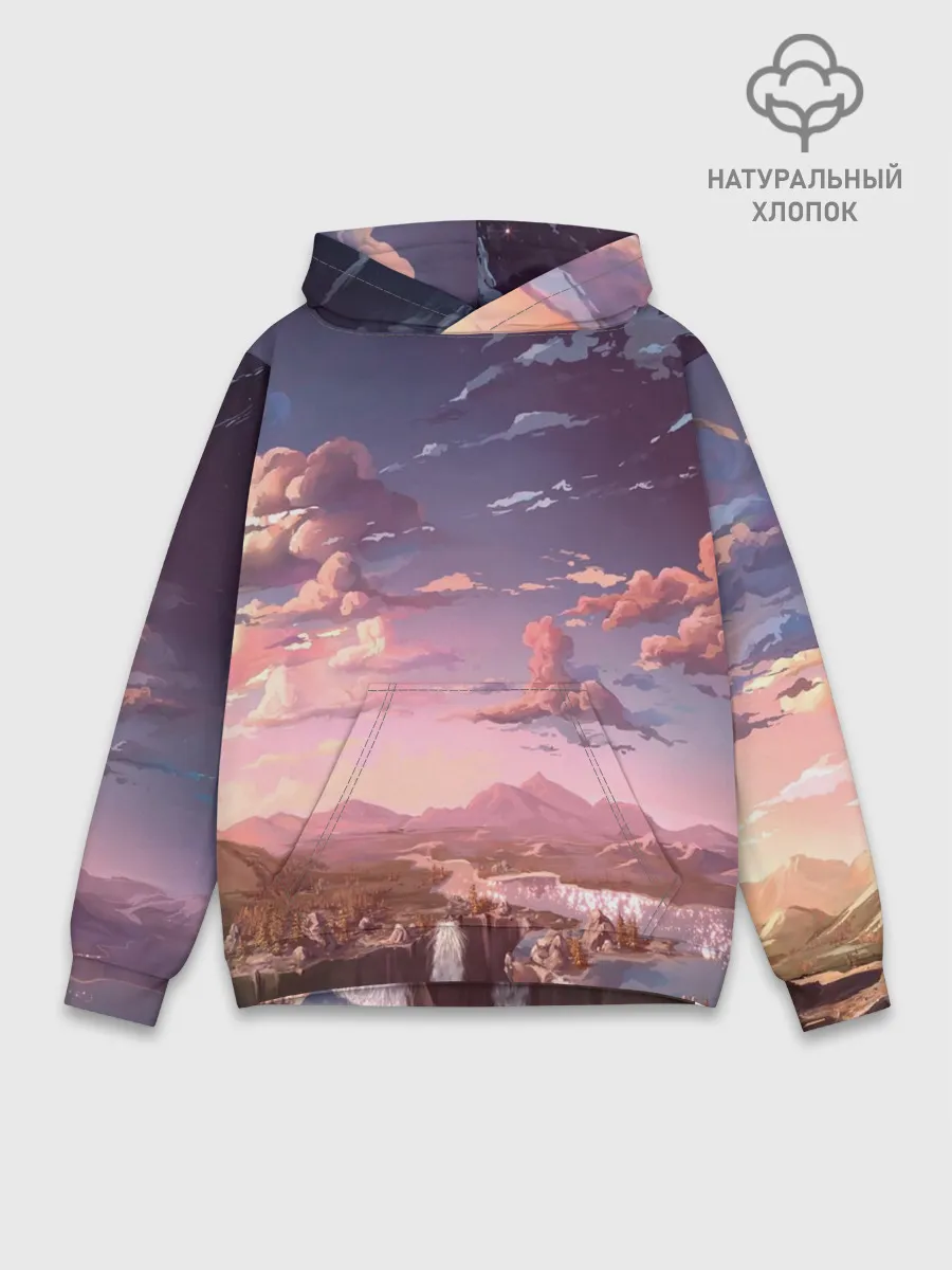 Худи мужской база хлопок / Долина