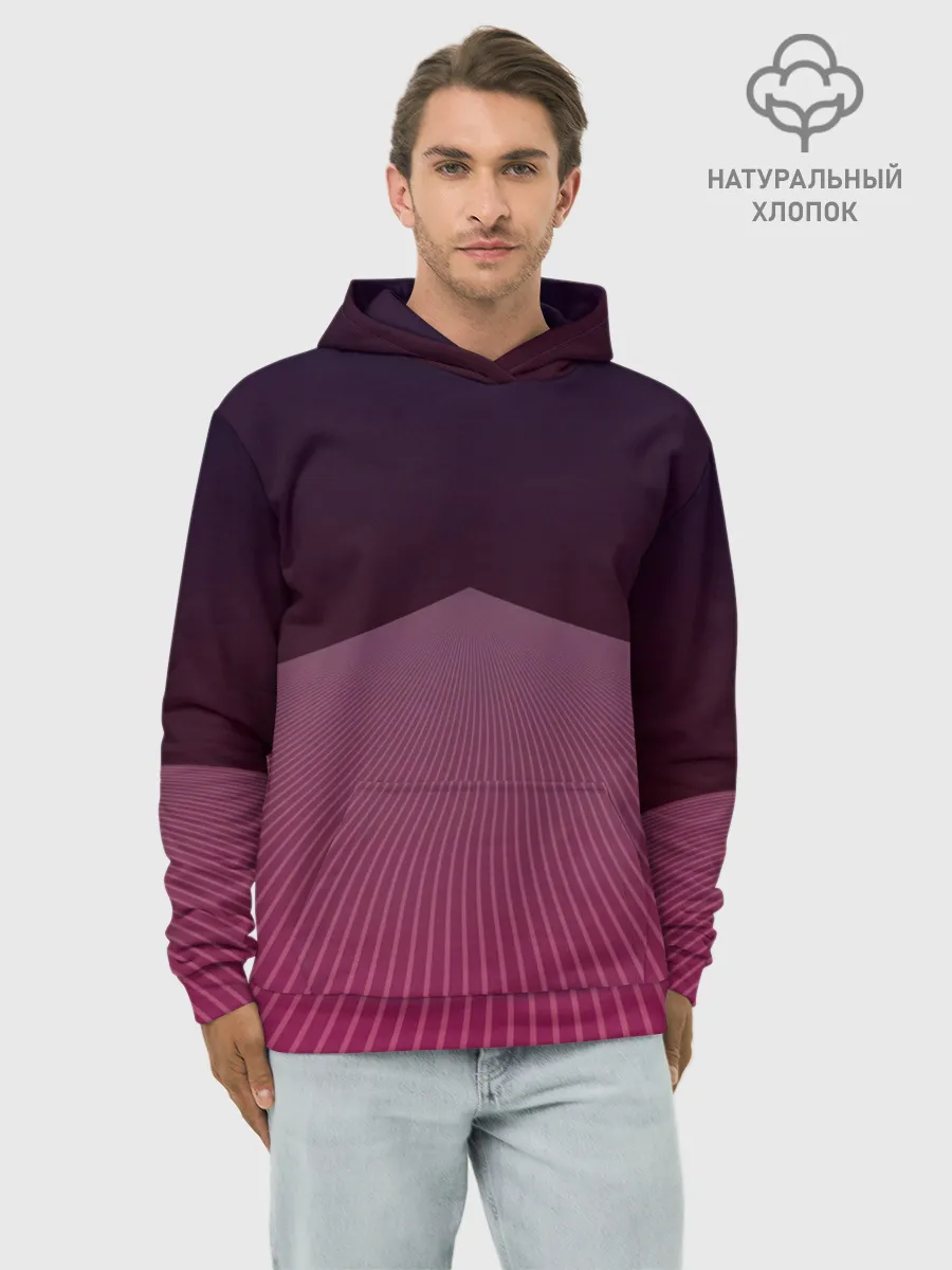 Худи мужской база хлопок / Неоновая дорога