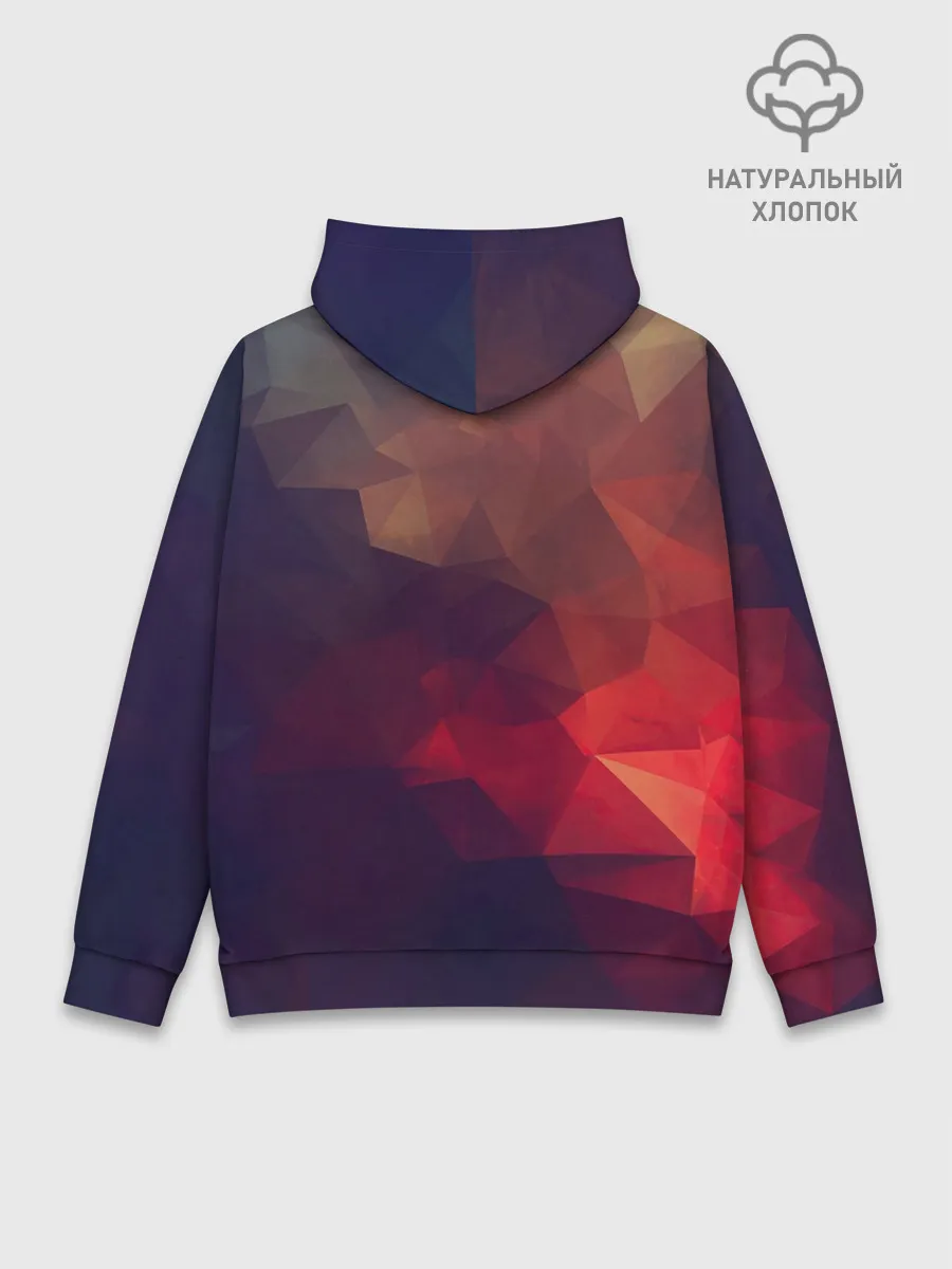 Худи мужской база хлопок / Лавовый вектор