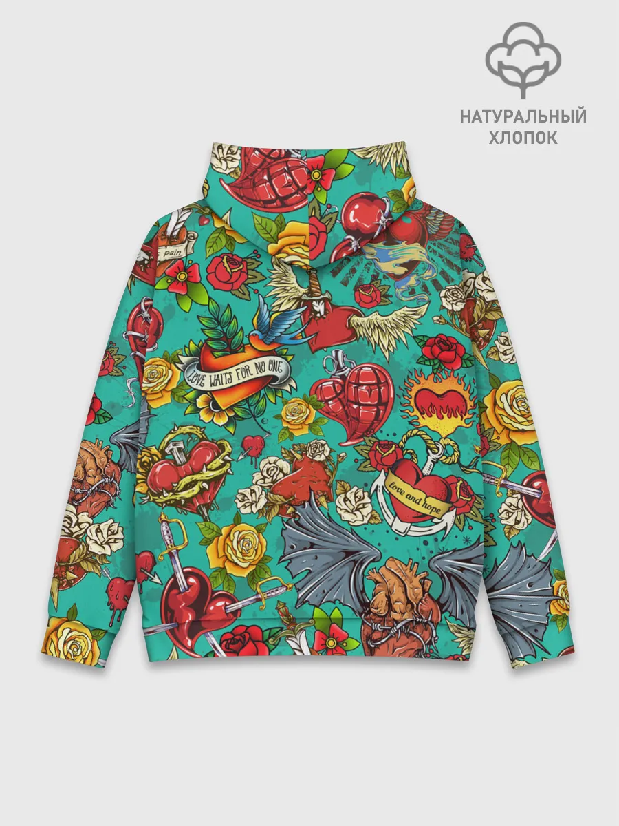 Худи мужской база хлопок / Дела сердечные tattoo