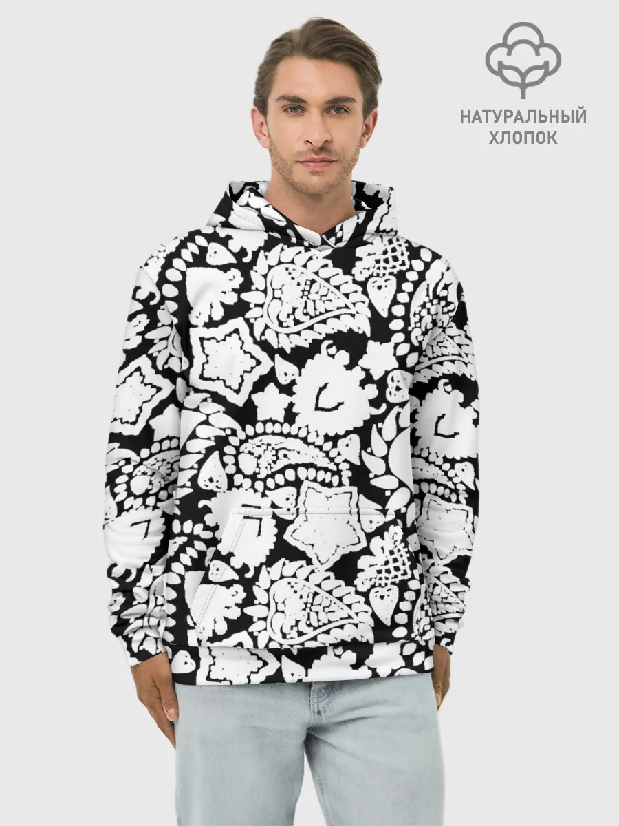 Худи мужской база хлопок / Фракталы