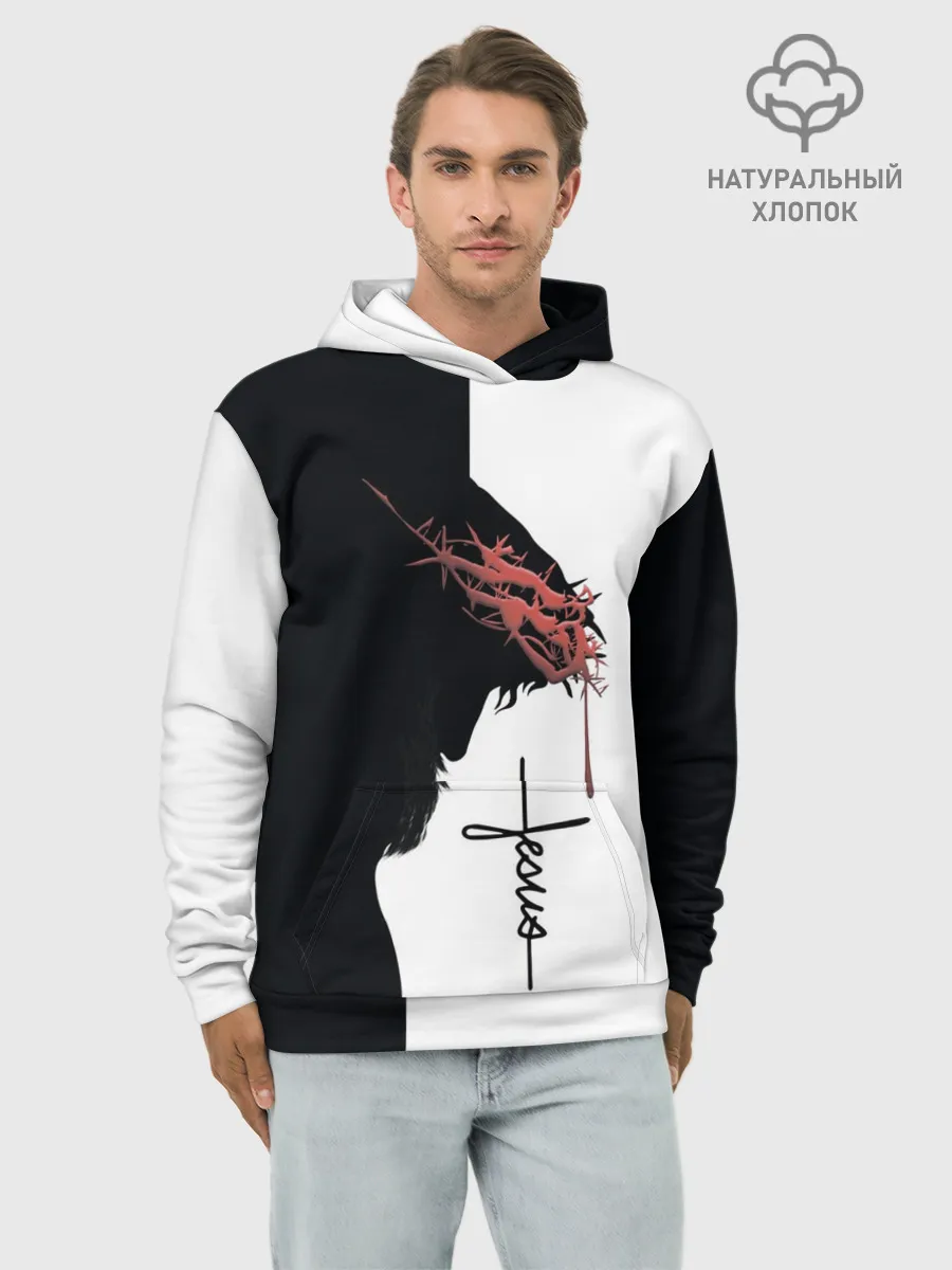 Худи мужской база хлопок / Смирение