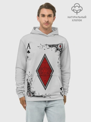 Худи мужской база хлопок / Туз Бубен